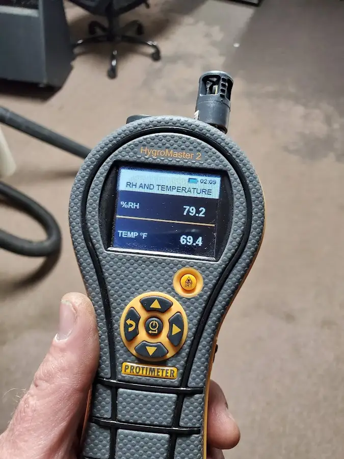 Moisture meter humidity assessment for Fire & Smoke Damage Restoration in Olivette